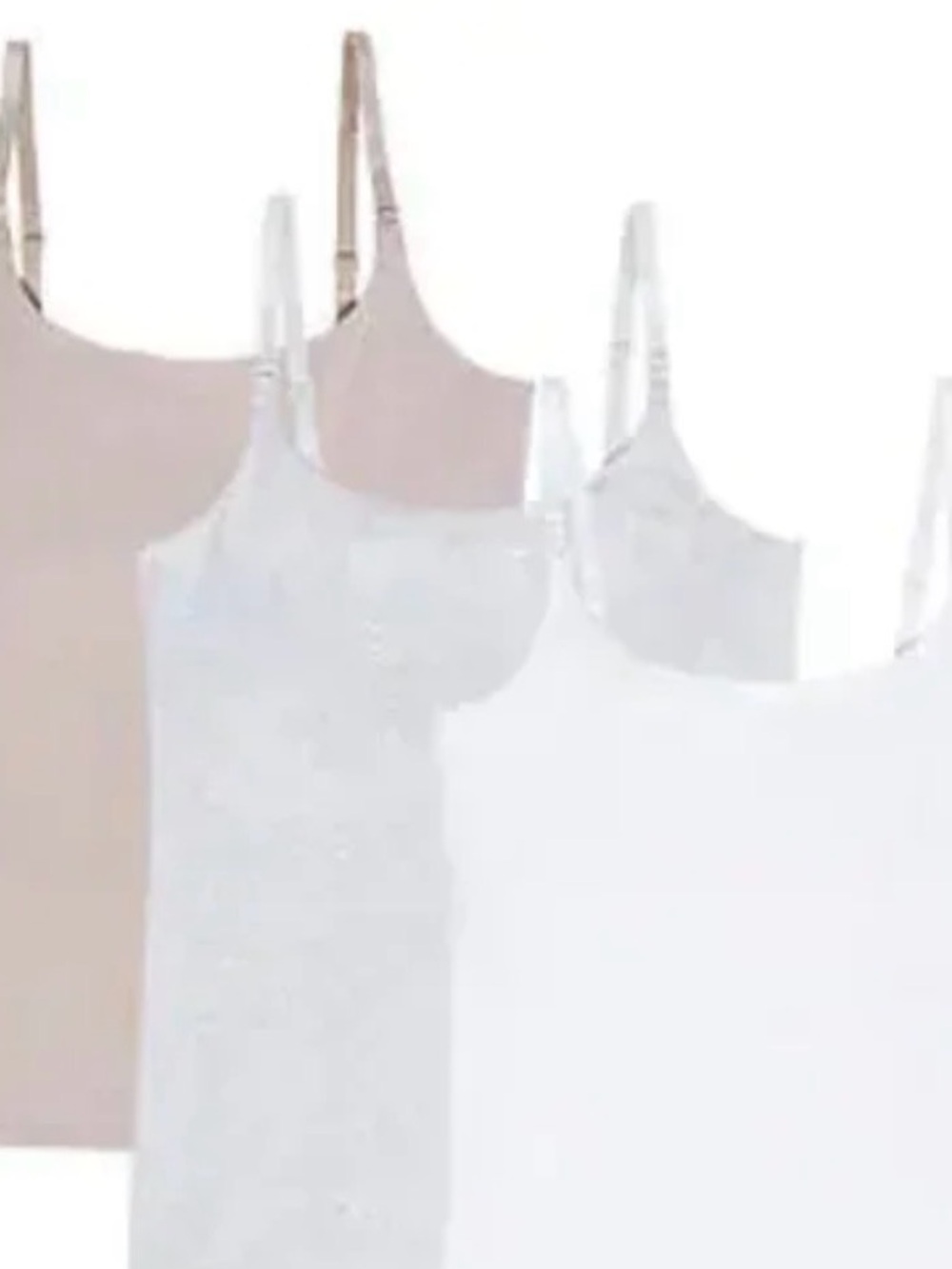 Nursing Tanks - 3 pack - White, Light Gray, Beige